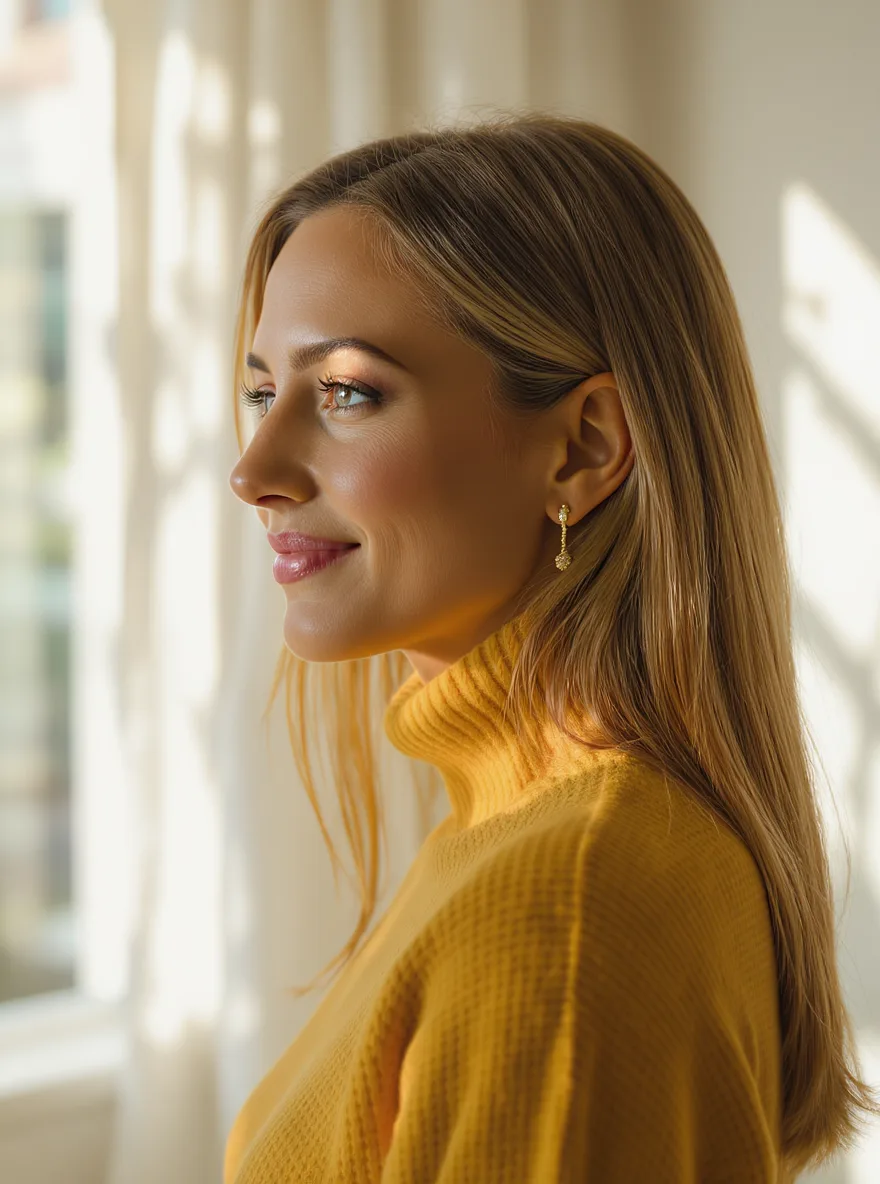 Sleek Long Layers with Sandy Blonde Finish